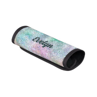 Personalized Holographic Glitter Luggage Handle Wrap