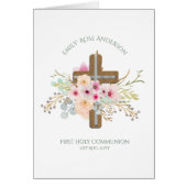 Personalized Holy Communion Floral Cross (Front)