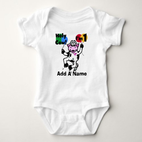 Personalized Holy Cow 1st Birthday Tshirt