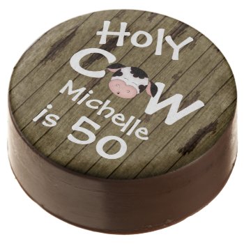 Personalized Holy Cow 50th Birthday Cookie Favors by TheCutieCollection at Zazzle