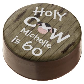 Personalized Holy Cow 60th Birthday Cookie Favors