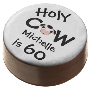 Personalized Holy Cow 60th Birthday Cookie Favors by TheCutieCollection at Zazzle