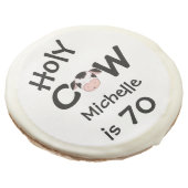 Personalized Holy Cow 70th Birthday Cookie Favors (Angled)