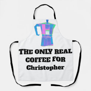 Personalized Home Barista Bright Apron Funny Coffe