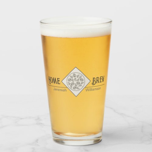 Personalized Home Brew Pub Beer Glass