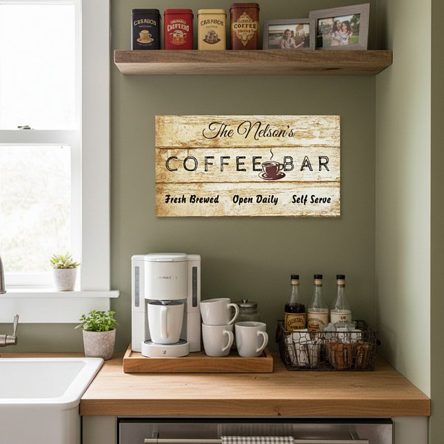 Personalized home coffee bar sign wall decal  (Creator Uploaded)