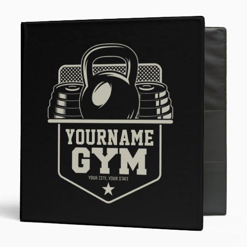 Personalized Home GYM Kettlebell Fitness Trainer  3 Ring Binder
