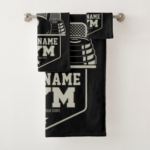 Personalized Home GYM Kettlebell Fitness Trainer  Bath Towel Set