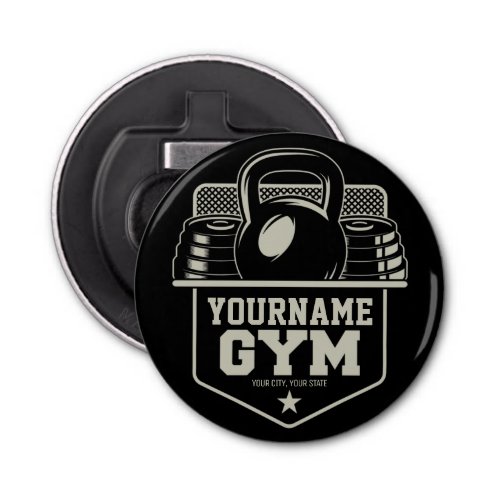 Personalized Home GYM Kettlebell Fitness Trainer   Bottle Opener