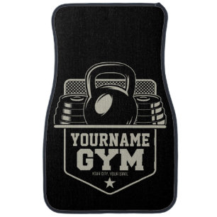 Personalized Home GYM Kettlebell Fitness Trainer Car Floor Mat