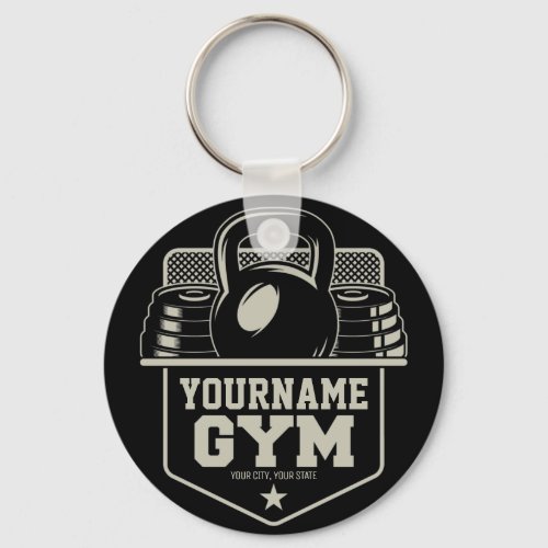 Personalized Home GYM Kettlebell Fitness Trainer  Keychain
