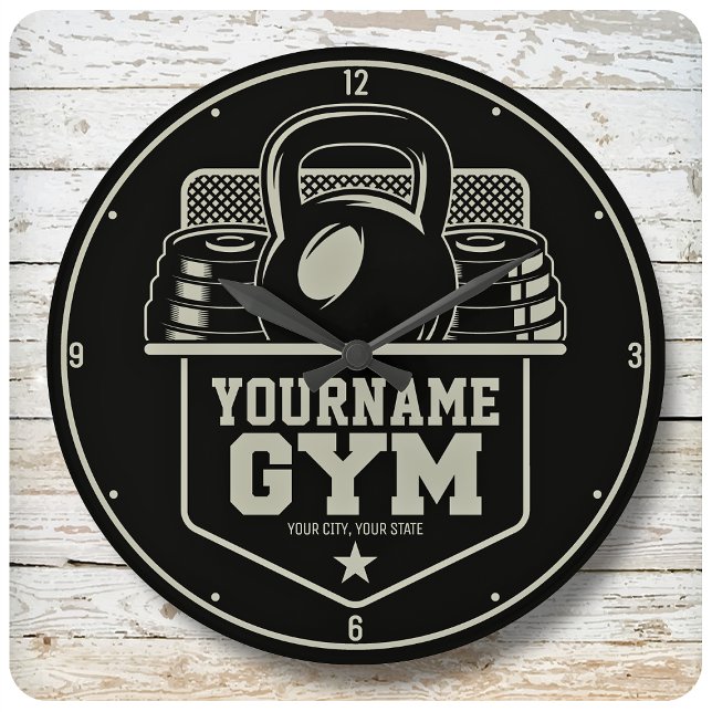 Personalized Home GYM Kettlebell Fitness Trainer Large Clock (Creator Uploaded)