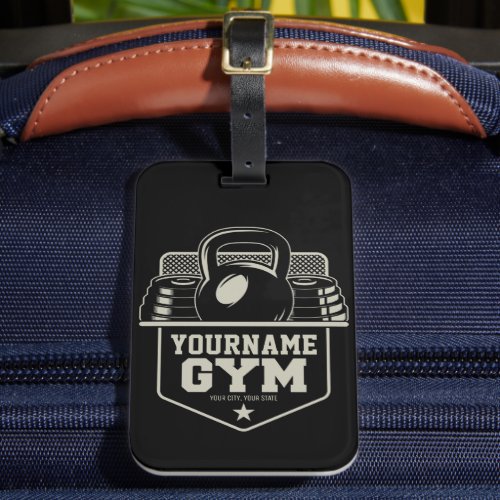 Personalized Home GYM Kettlebell Fitness Trainer   Luggage Tag