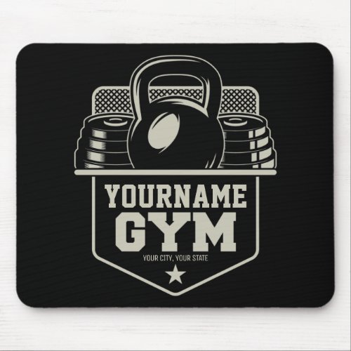 Personalized Home GYM Kettlebell Fitness Trainer Mouse Pad