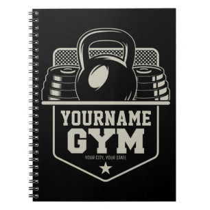 Personalized Home GYM Kettlebell Fitness Trainer Notebook