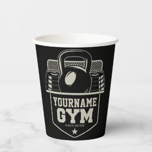 Personalized Home GYM Kettlebell Fitness Trainer Paper Cups