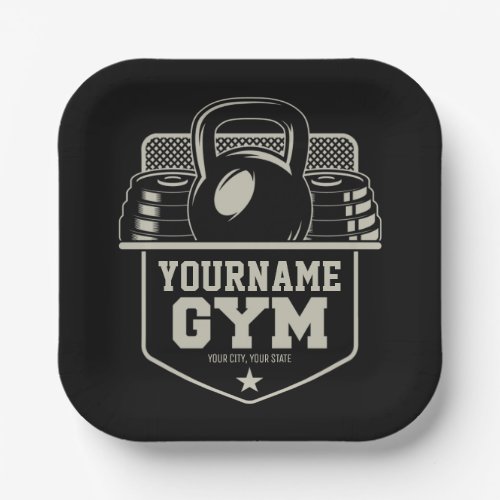 Personalized Home GYM Kettlebell Fitness Trainer  Paper Plates