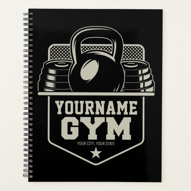 Personalized Home GYM Kettlebell Fitness Trainer   Planner (Front)