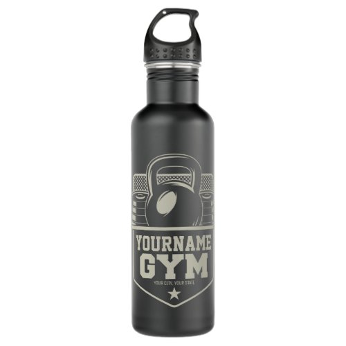 Personalized Home GYM Kettlebell Fitness Trainer   Stainless Steel Water Bottle