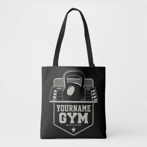 Personalized Home GYM Kettlebell Fitness Trainer  Tote Bag