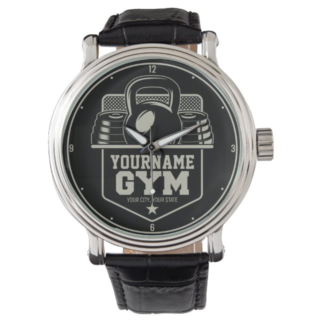 Personalized Home GYM Kettlebell Fitness Trainer Watch (Front)