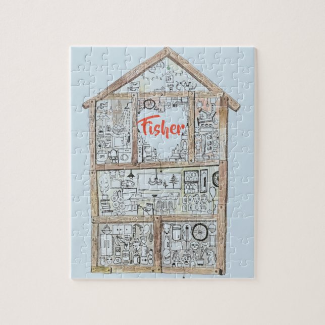 Personalized Home Heart puzzle (Vertical)