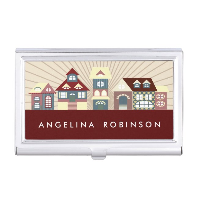 Personalized Home Realtor Business Card Holder (Front)