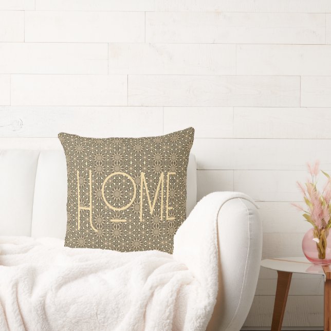 Personalized Home Sunburst  Throw Pillow (Couch)