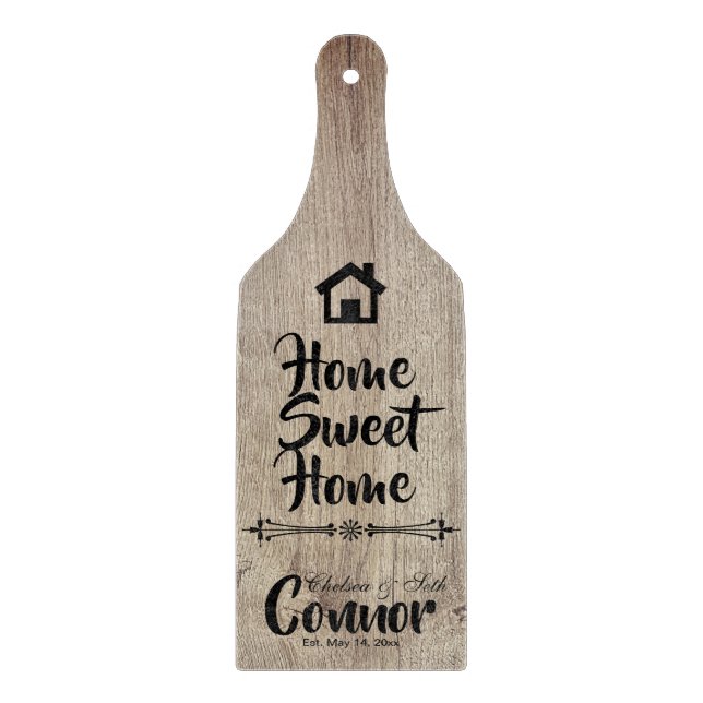 Personalized Home Sweet Home Cutting Board (Front)