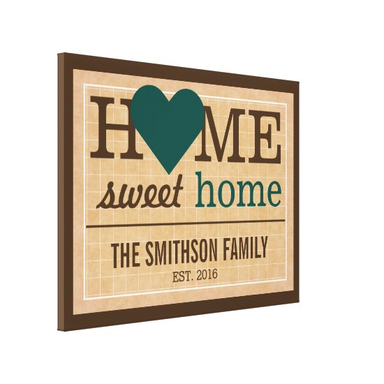 Personalized Home Sweet Home Family Welcome Sign