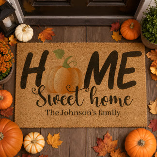 Personalized Home sweet home Fiber Doormat