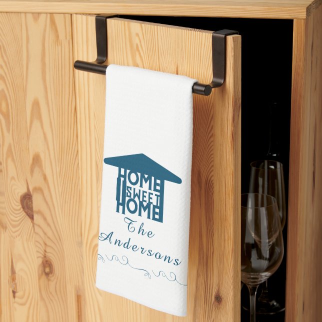 Personalized Home Sweet Home  Kitchen Towel (Thirds Fold)