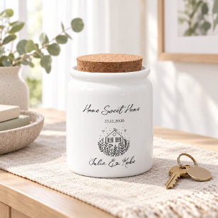 Personalized Home Sweet Home New House Candy Jar