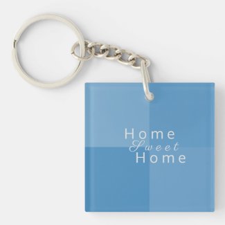 Personalized Home Sweet Home Sky Blue Squares