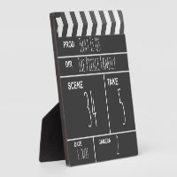 Personalized Home Theater Custom Movie Clapboard Plaque