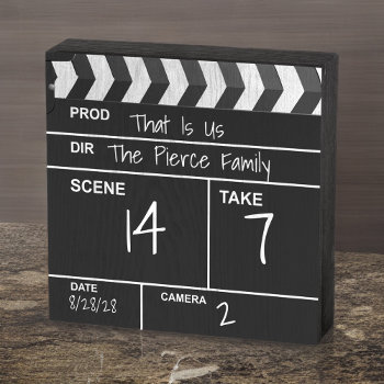 Personalized Home Theater Custom Movie Clapboard Wooden Box Sign by SimplyBoutiques at Zazzle