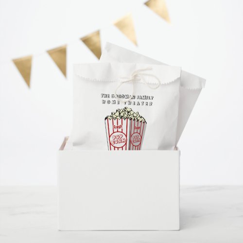 Personalized Home Theater Custom Popcorn Favor Bag