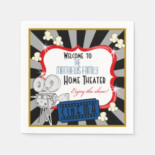 Personalized Home Theater Movie Napkins