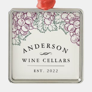 Personalized Home Wine Cellar Metal Ornament
