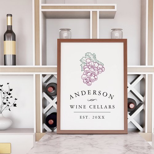 Personalized Home Wine Cellar Print