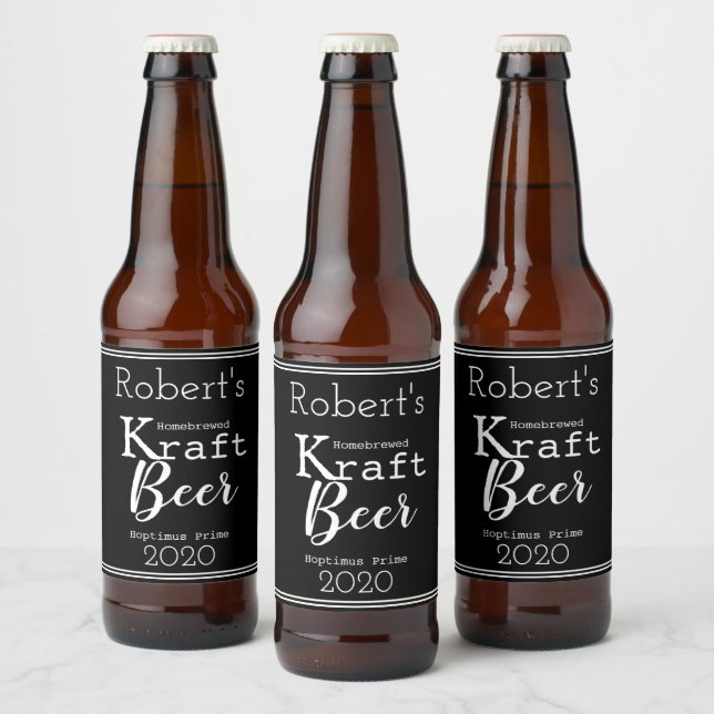 Personalized Homebrewed Beer Bottle Label (Bottles)