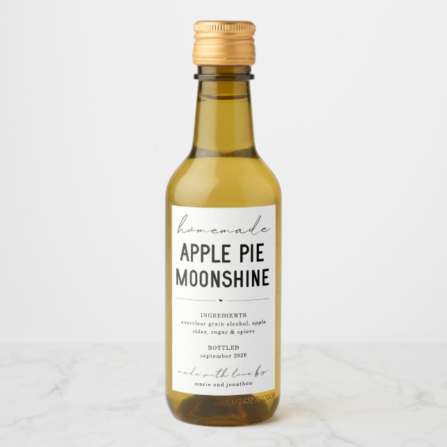 Personalized Homemade Apple Pie Moonshine Label (Front)