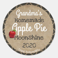 Personalized Homemade Apple Pie Moonshine Label