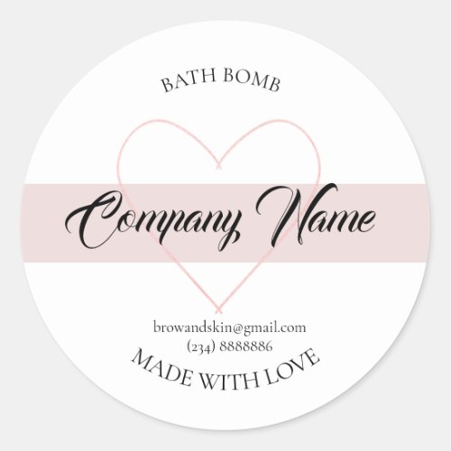 Personalized Homemade bath bomb Label