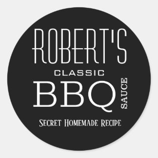 Personalized Homemade BBQ Sauce Label