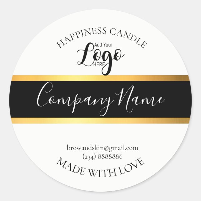 Personalized Homemade Candle Label (Front)