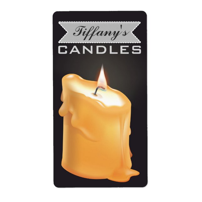 Personalized Homemade Candles | Handmade Candles Label (Front)