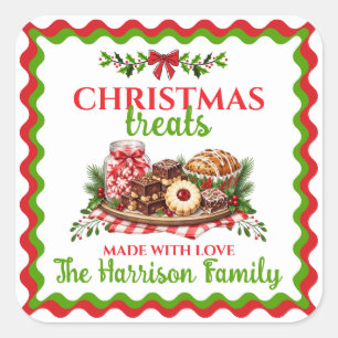 Personalized Homemade Christmas Treat Stickers
