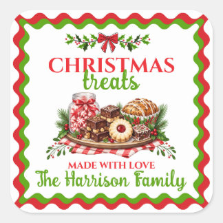 Personalized Homemade Christmas Treat Stickers