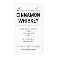 Personalized Homemade Cinnamon Whiskey Bottle